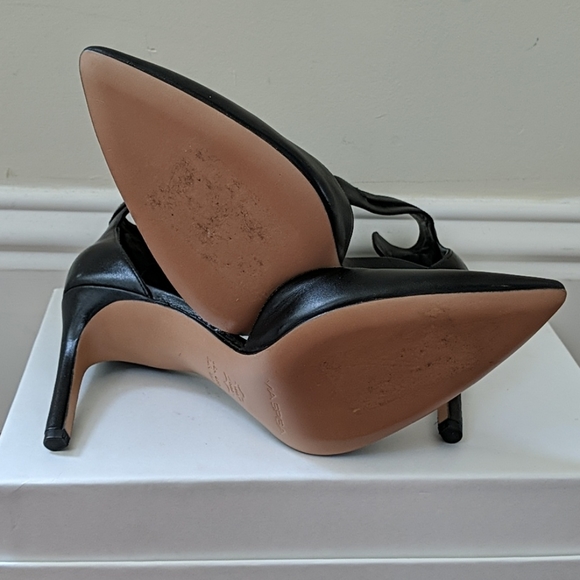 Via Spiga size 8 1/2 blk leather ankle strap hee - Picture 6 of 7